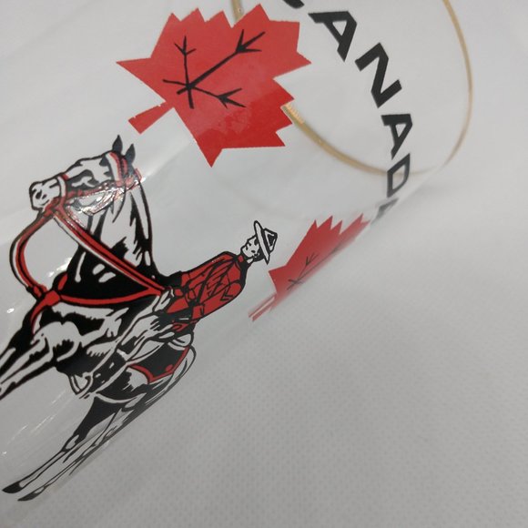 Canadian Collectible Clear Drinking Glass with Gold Rim - Great Condition - Picture 8 of 10